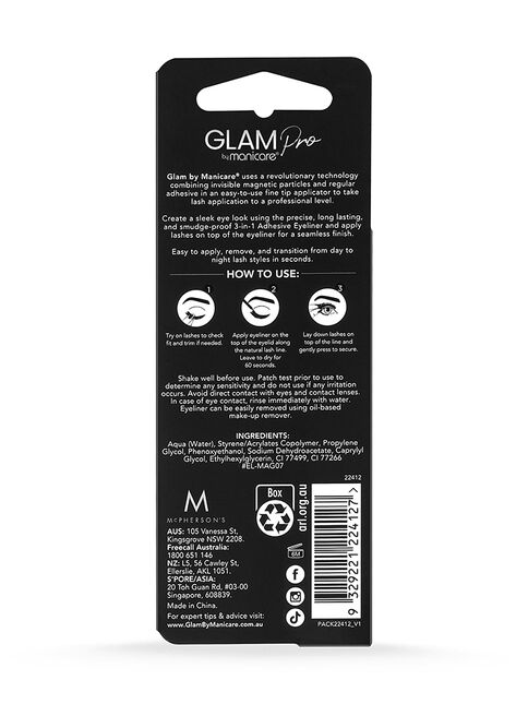 Glam Pro 3-in-1 Adhesive Eyeliner
