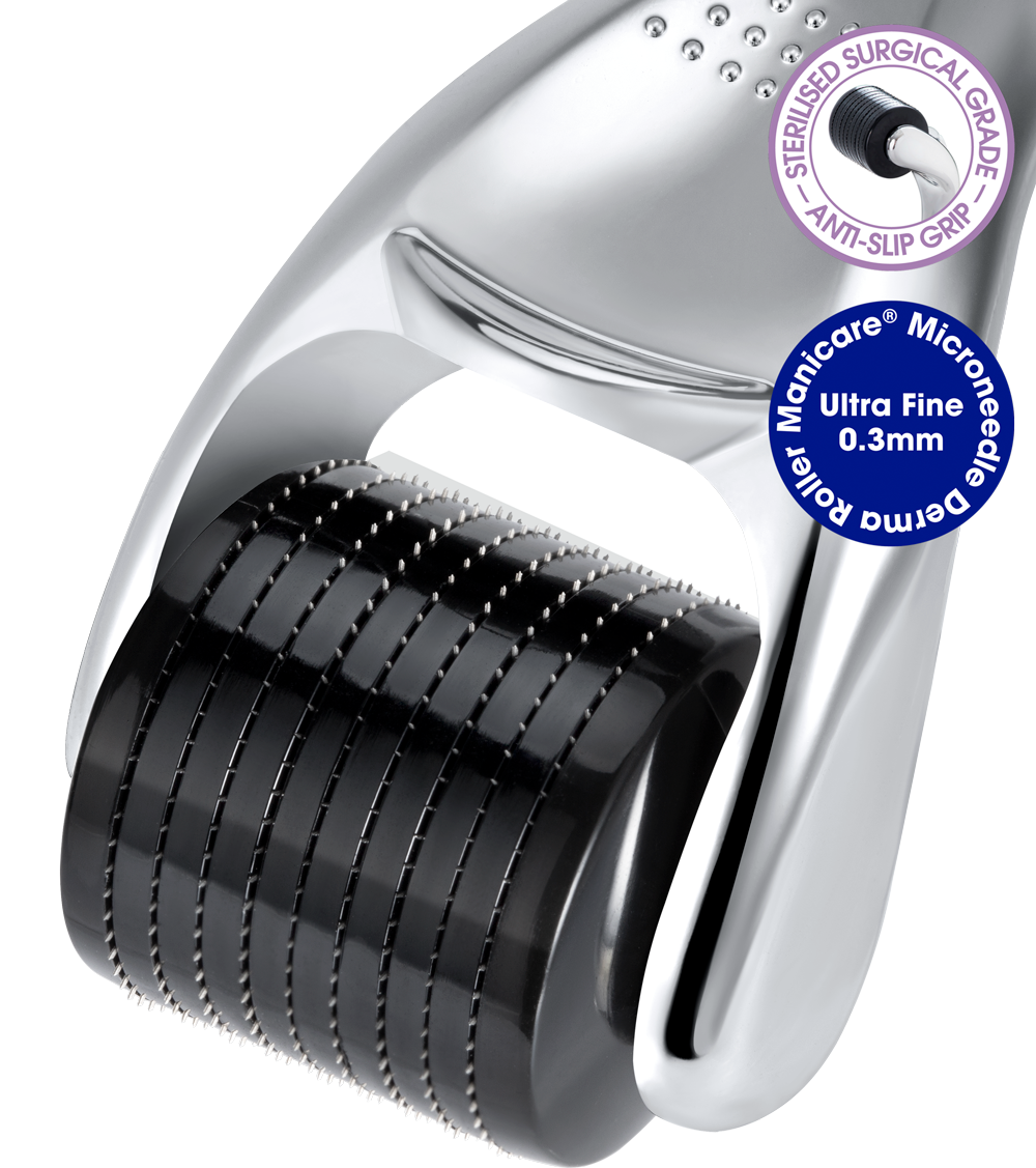 Manicare® Microneedle Derma Roller is designed with ultra fine 0.3mm microneedles with anti-slip grip