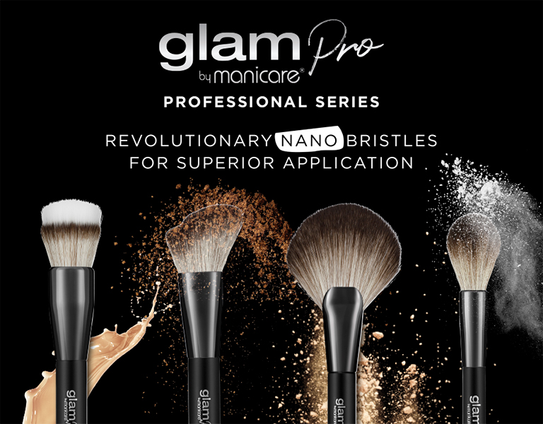Glam By Manicare® Professional Cosmetic Brush Series - Revolutionary nano bristles for superior application.