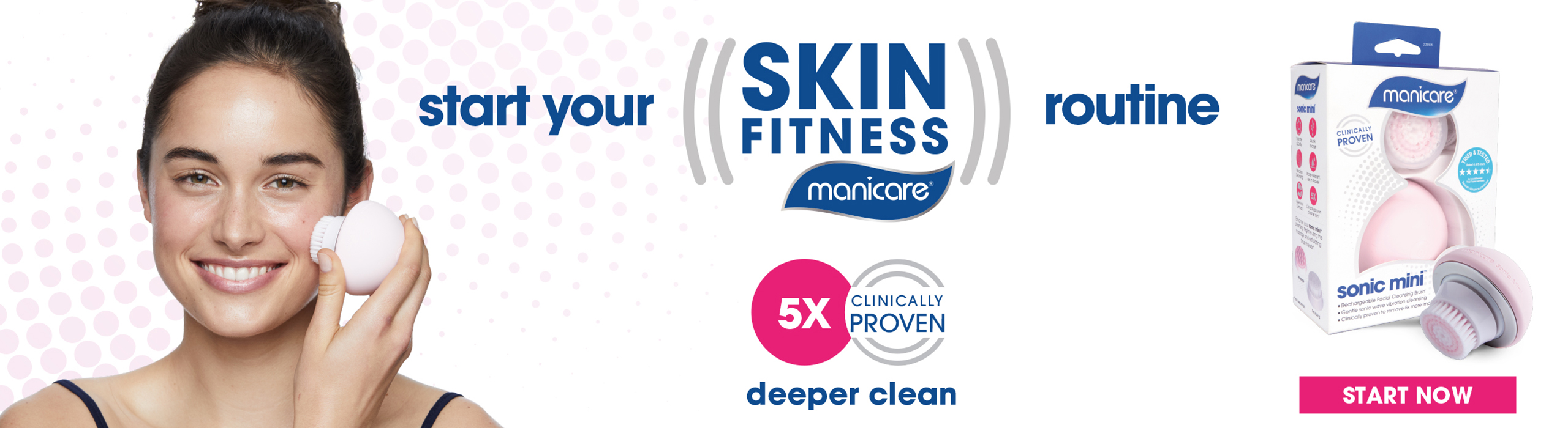 Get skin fit. Gentle sonic wave vibration cleansing. Clinically proven to remove 5x more impurities.